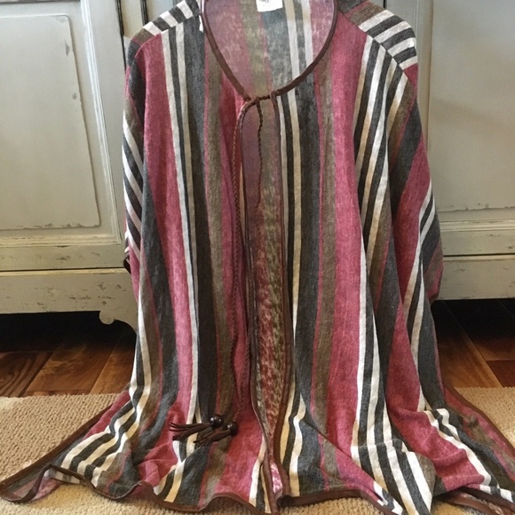 LAST ONE! Tassel Striped Kimono Duster Knit Jacket - Picture 5 of 8